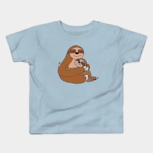 Sloth Mama Sloth Kids T-Shirt